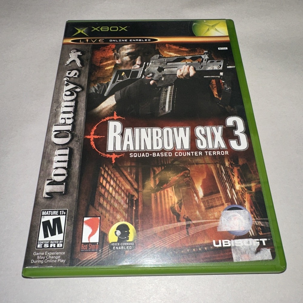 Tom Clancy's Rainbow Six 3 (Microsoft Xbox, 2003) Complete CIB W/ Reg Card EUC